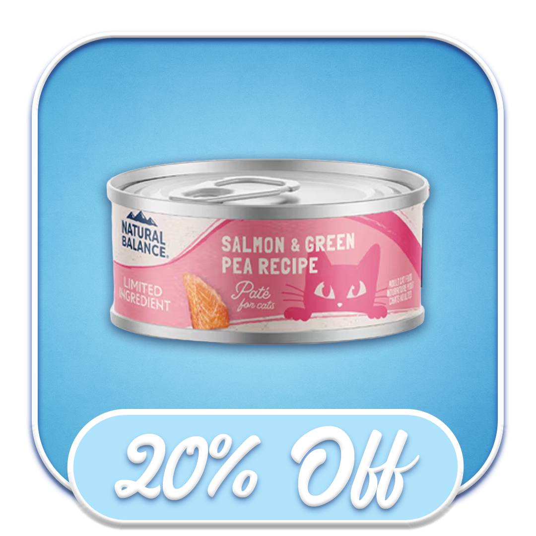 #25189 Natural Balance - Salmon & Green Pea Recipe Pate 5.5oz Wet Cat Food