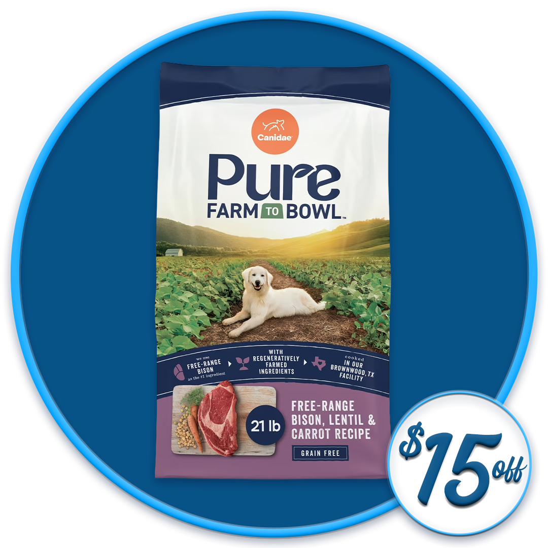#41015 - Pure Farm to Bowl Free-Range Bison, Lentil & Carrot Dry Dog Diet 21lb