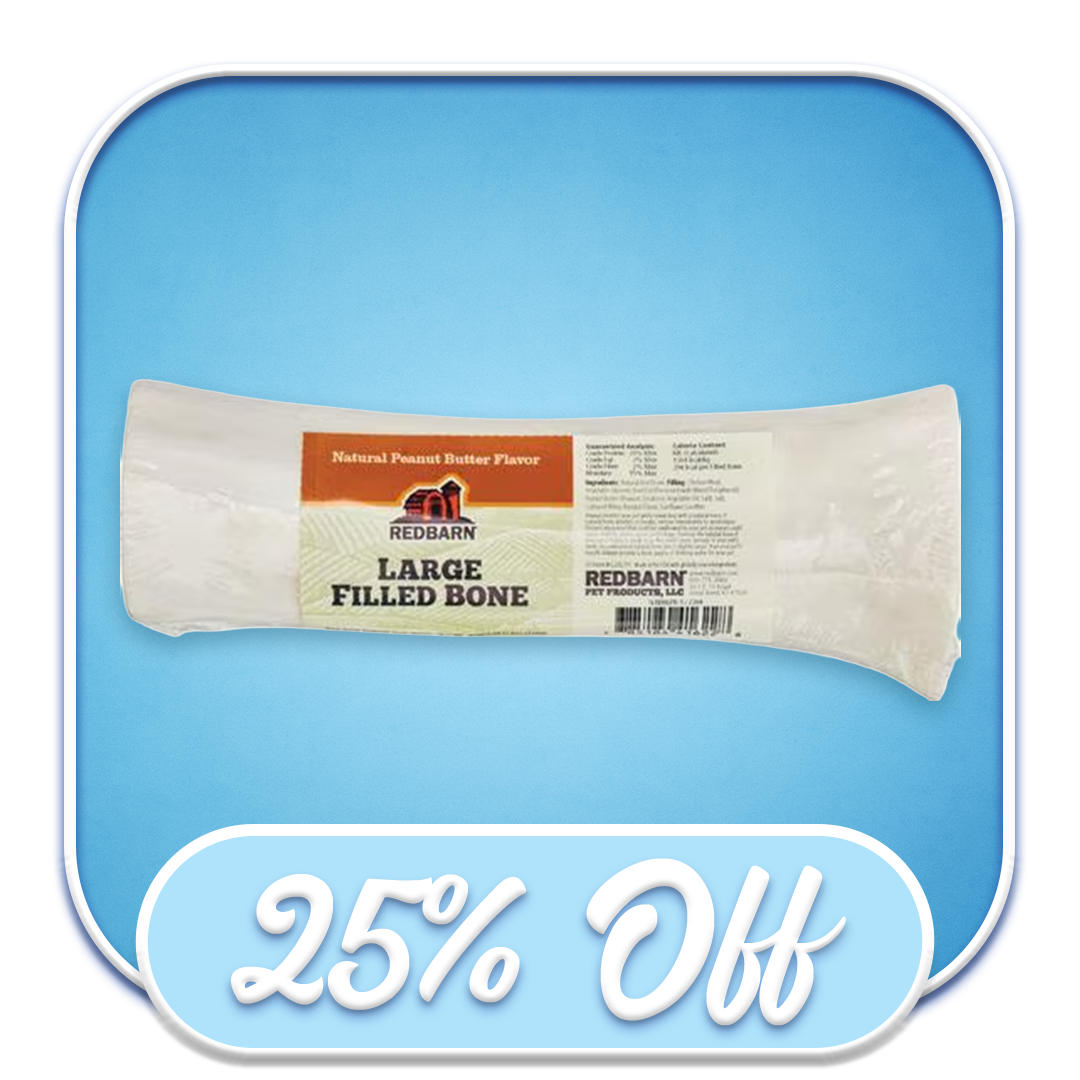 #41888 Redbarn - Natural Peanut Butter Filled Bone Large