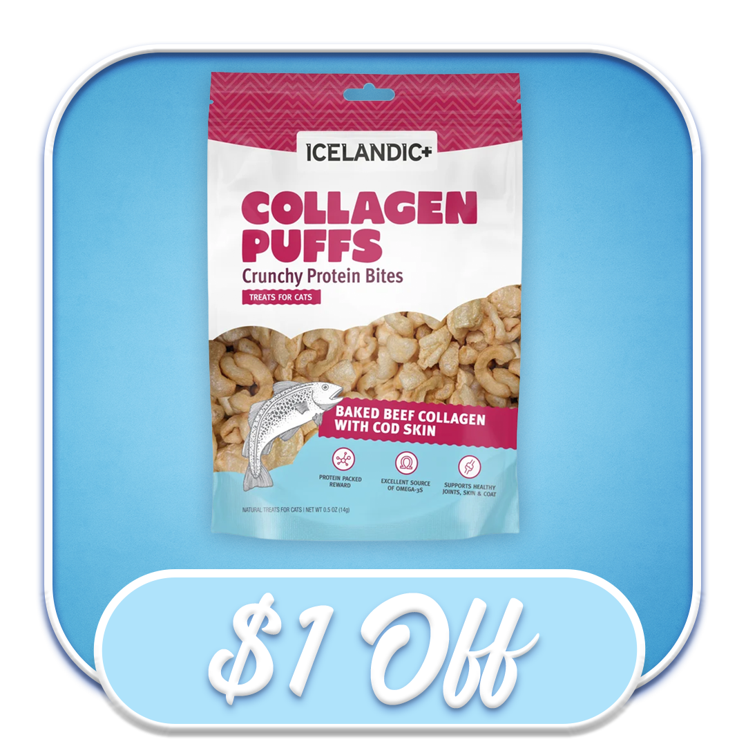 #48453 Icelandic+ - Baked Beef Collagen with Beef Skin Puffs for Cats