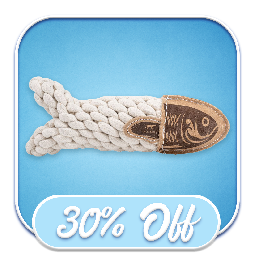 #51946 Tall Tails - Leather Toy Crunch Fish 5"