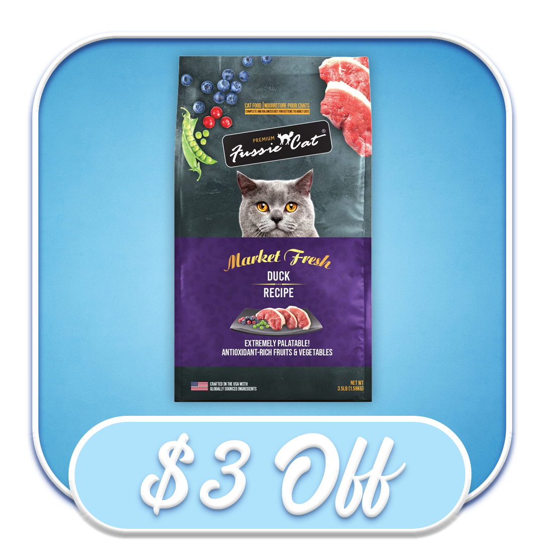 #49570 - Fussie Cat Market Fresh Duck 3.5lb Dry Cat Diet