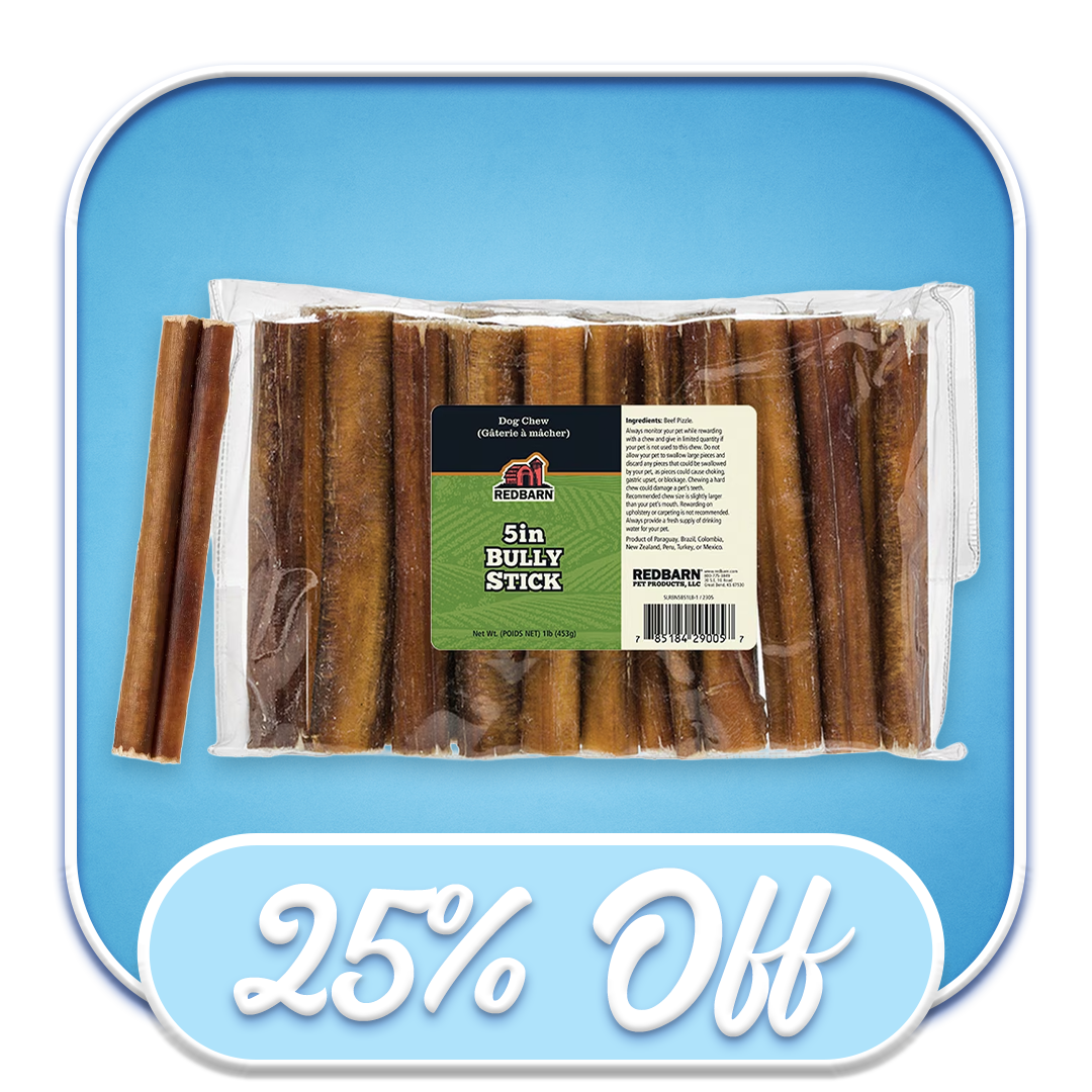 #40827 Redbarn - 5" Bully Sticks 1lb bag