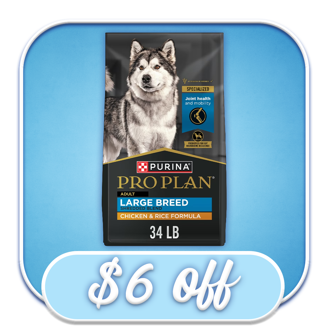 #42830 Purina Pro Plan - Large Breed Shredded Chicken & Rice Dry Dog Diet 34lb