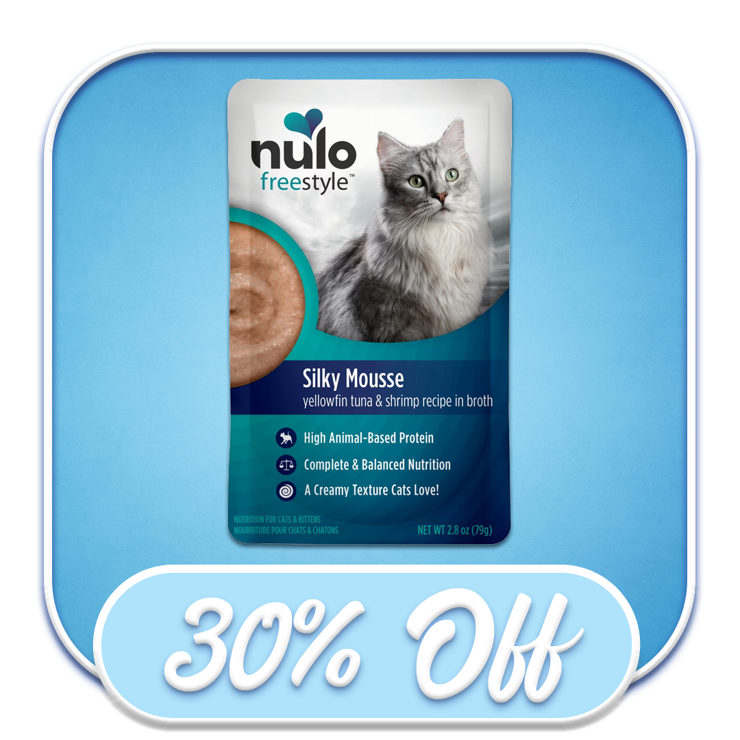 #43602 Nulo - Freestyle Silky Mousse Yellowfin Tuna & Shrimp Recipe in Broth 2.8oz Wet Cat Diet