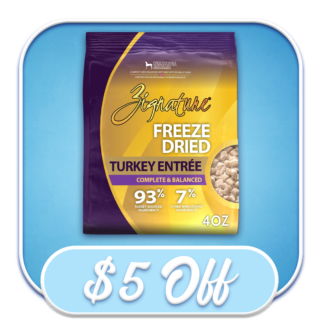 #52718 Zignature  - Freeze-Dried Turkey Entree 4oz Dog Diet