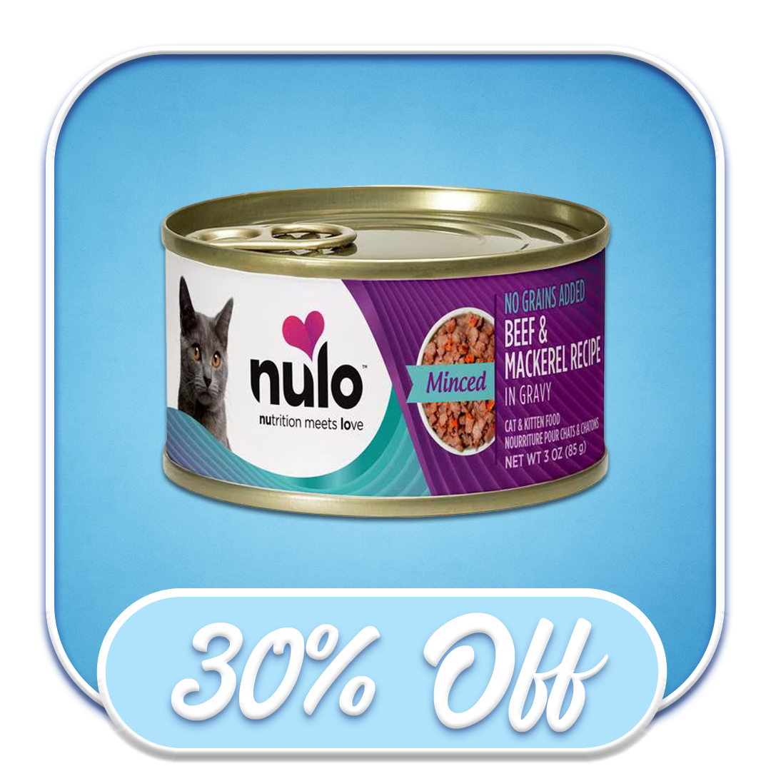 #37852 Nulo - Grain-Free Minced Beef & Mackerel Recipe 3oz Wet Cat Diet
