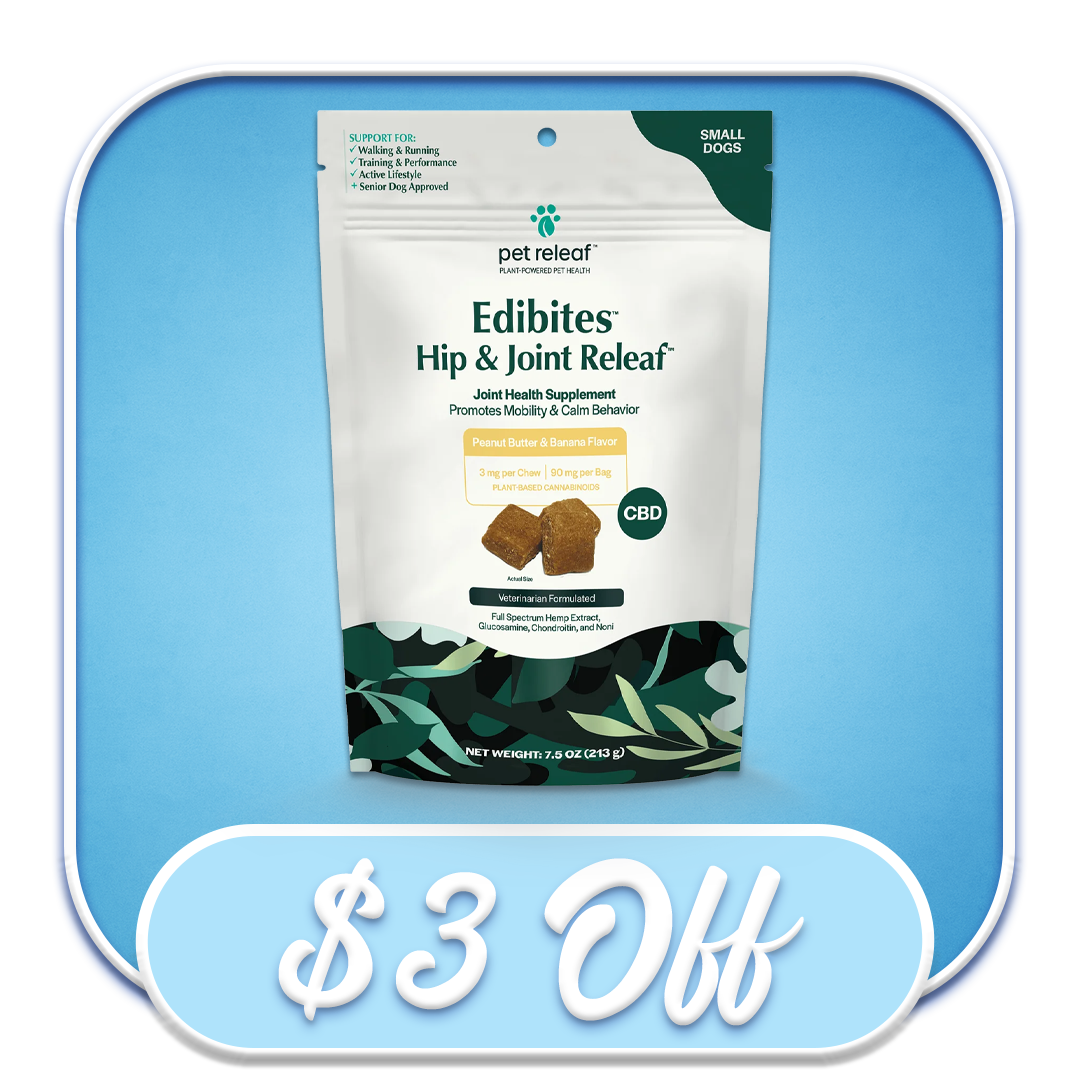 #40660 Pet Releaf - Small Breed Peanut Butter & Banana 7.5oz CBD Treats