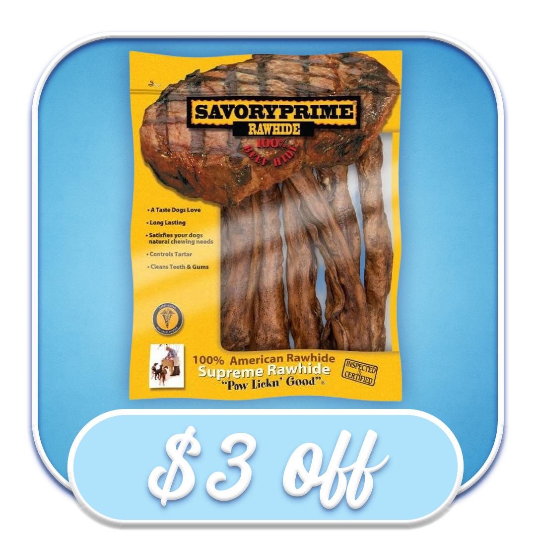 #51461 Savory Prime - Supreme Rawhide Retriever Rolls Beef 7pk 