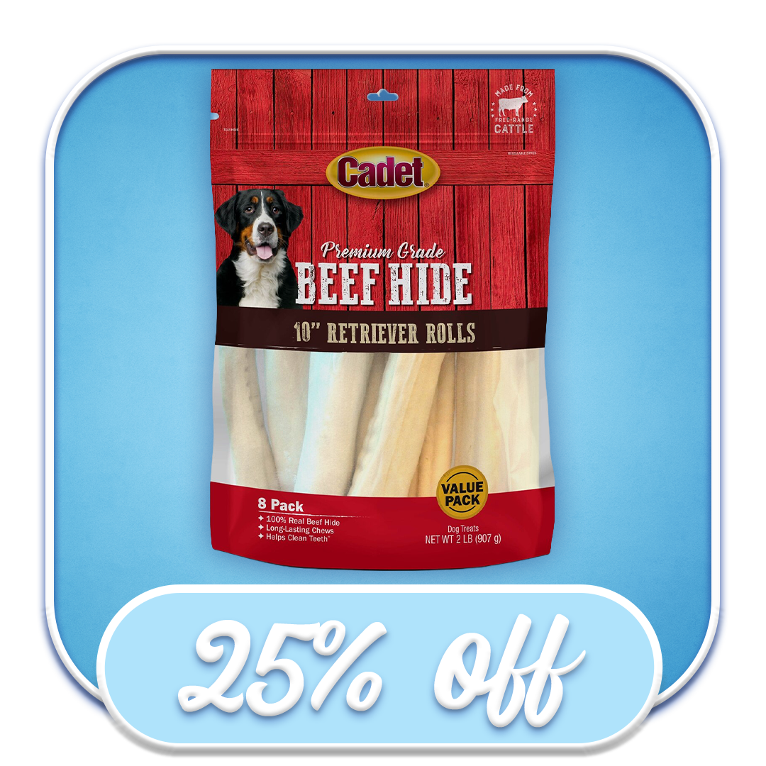 #30983 Cadet - 10" Beef Hide Retriever Rolls 8pk