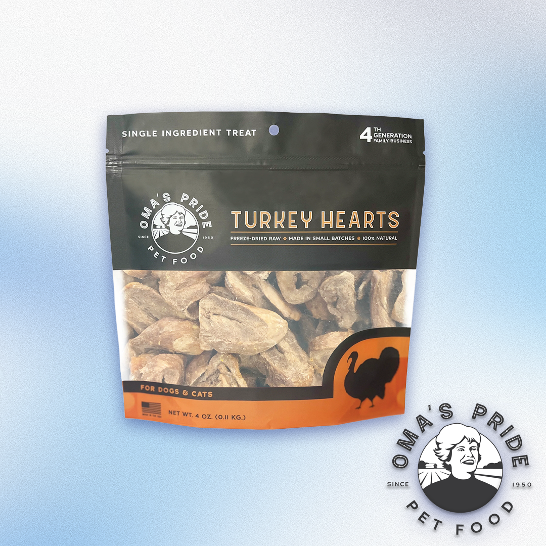 Oma's Pride - Freeze-Dried Raw Turkey Hearts (4oz)
