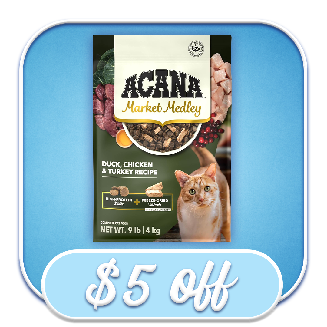 #51828 Acana - Market Medley Duck, Chicken & Turkey Dry Cat Diet 3.5lb