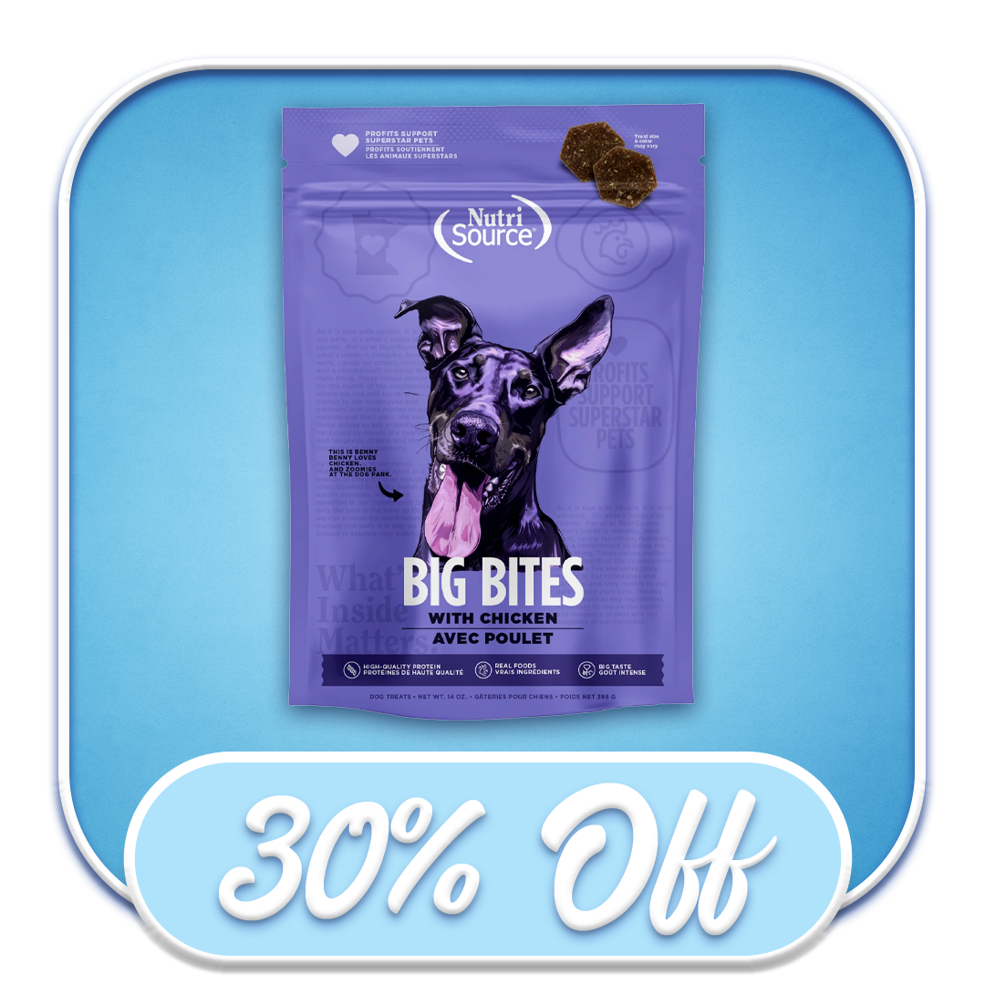 #49960 NutriSource - Big Bites with Chicken 14oz Treat