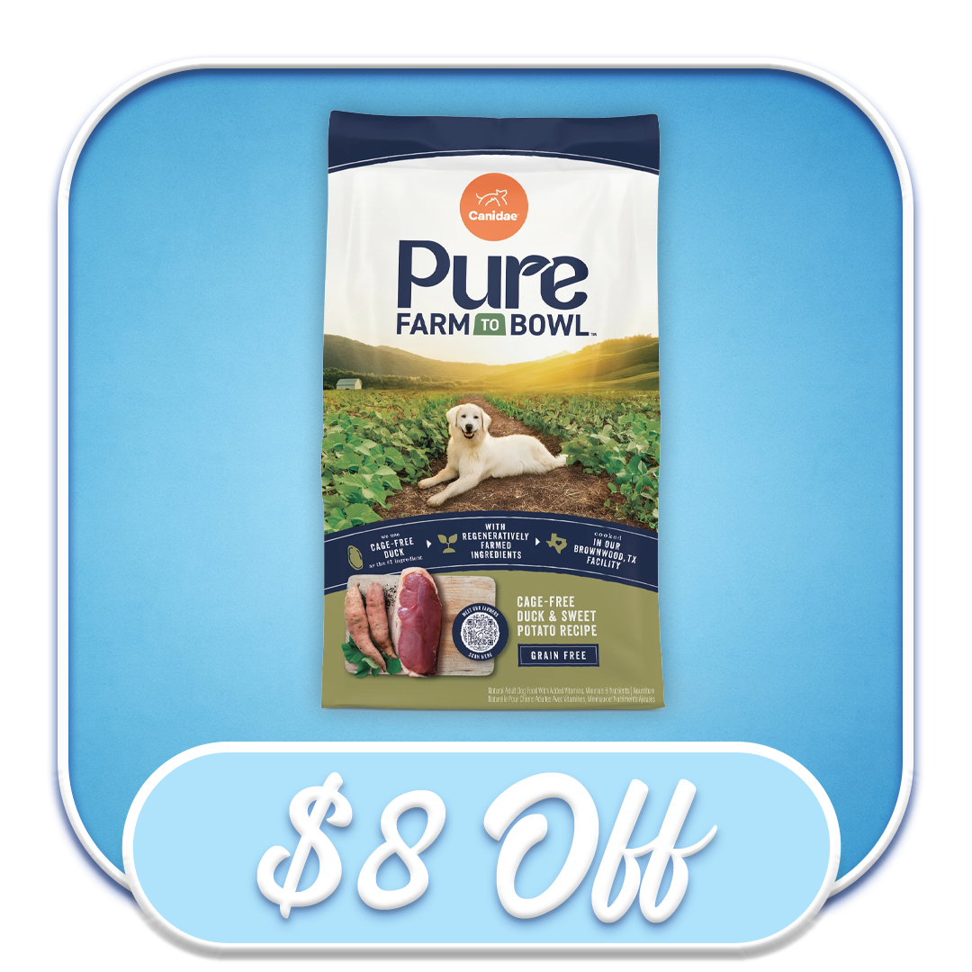 #41018 - Canidae PURE Grain-Free Cage-Free Duck & Sweet Potato 22lb Dry Dog Diet