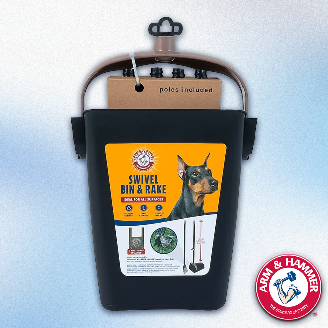Arm & Hammer - Swivel Bin and Rake 