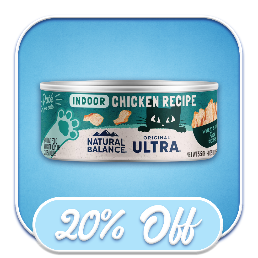 #31007 Natural Balance -Indoor Chicken Recipe Pate 5.5oz Wet Cat Food