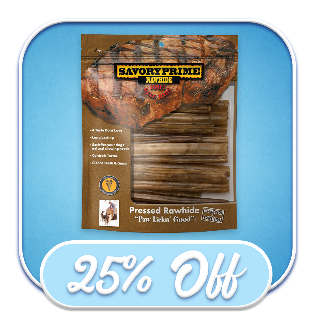#46710 Savory Prime - Pressed Rawhide Rolls 20pk