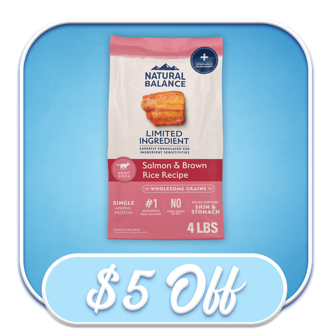 #42422 - Natural Balance Salmon & Brown Rice 4lb Dry Dog Diet 