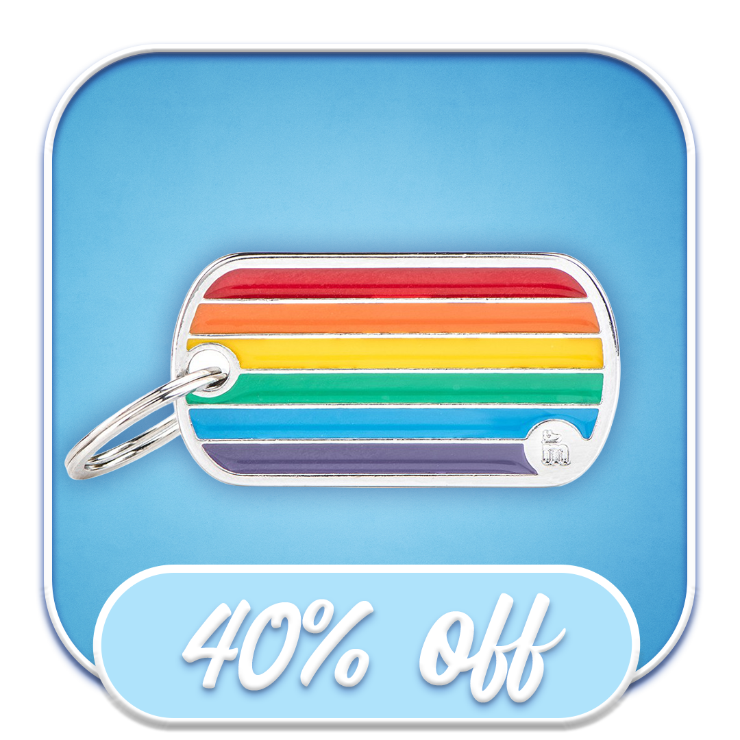 #46716 MyFamily - Rainbow Stripe Dog Tag