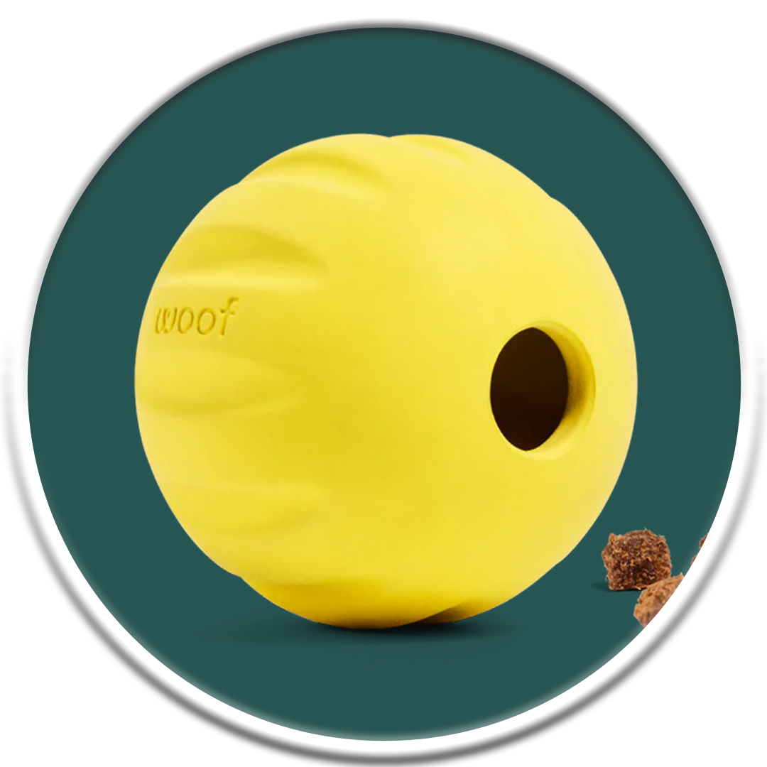 Flyball - Yellow 2-in-1 Fetch and Puzzle Toy
