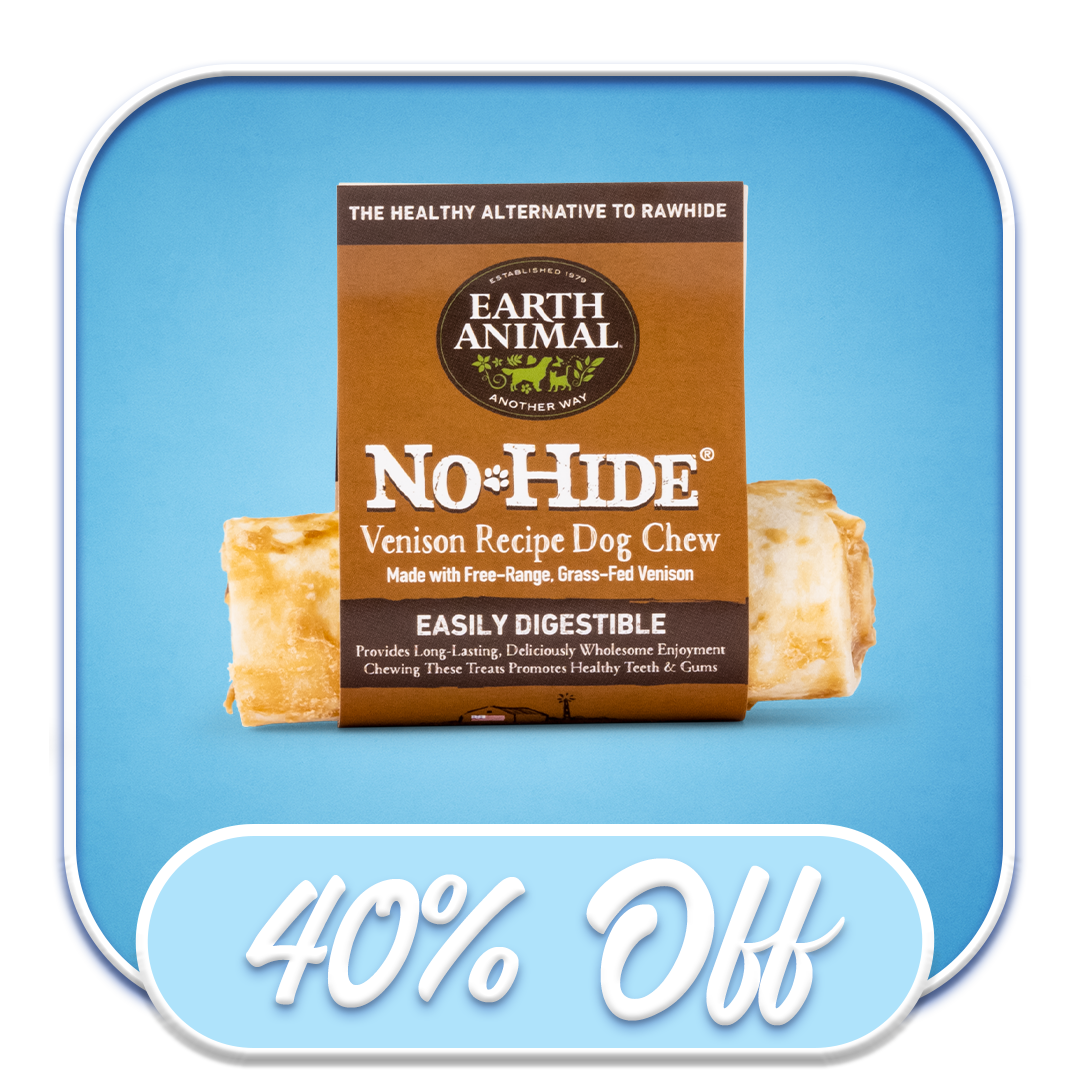 #40279 Earth Animal - No-Hide 4" Chew Venison