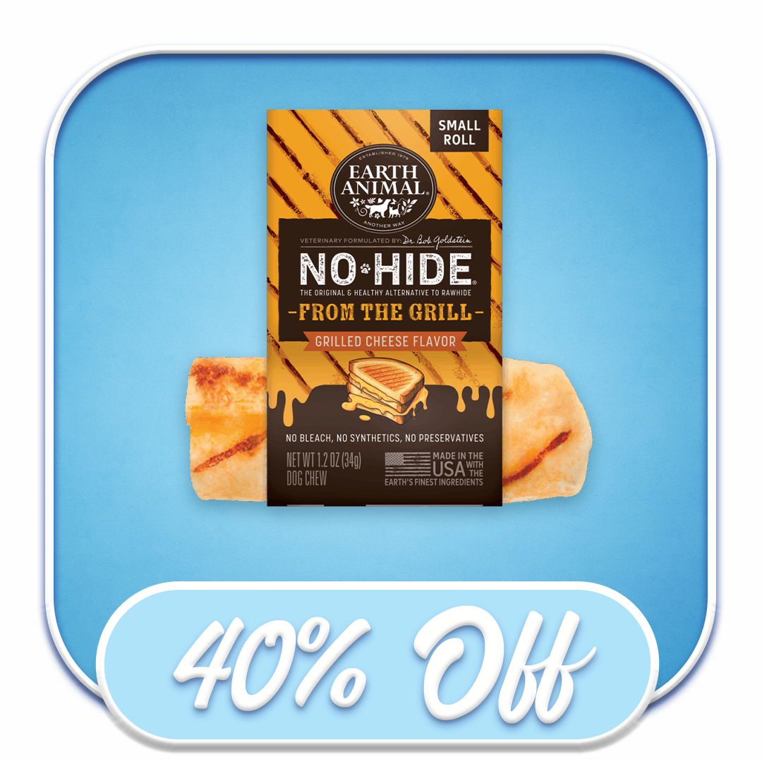 #51808 Earth Animal - No-Hide 4" Chew Bacon Cheeseburger