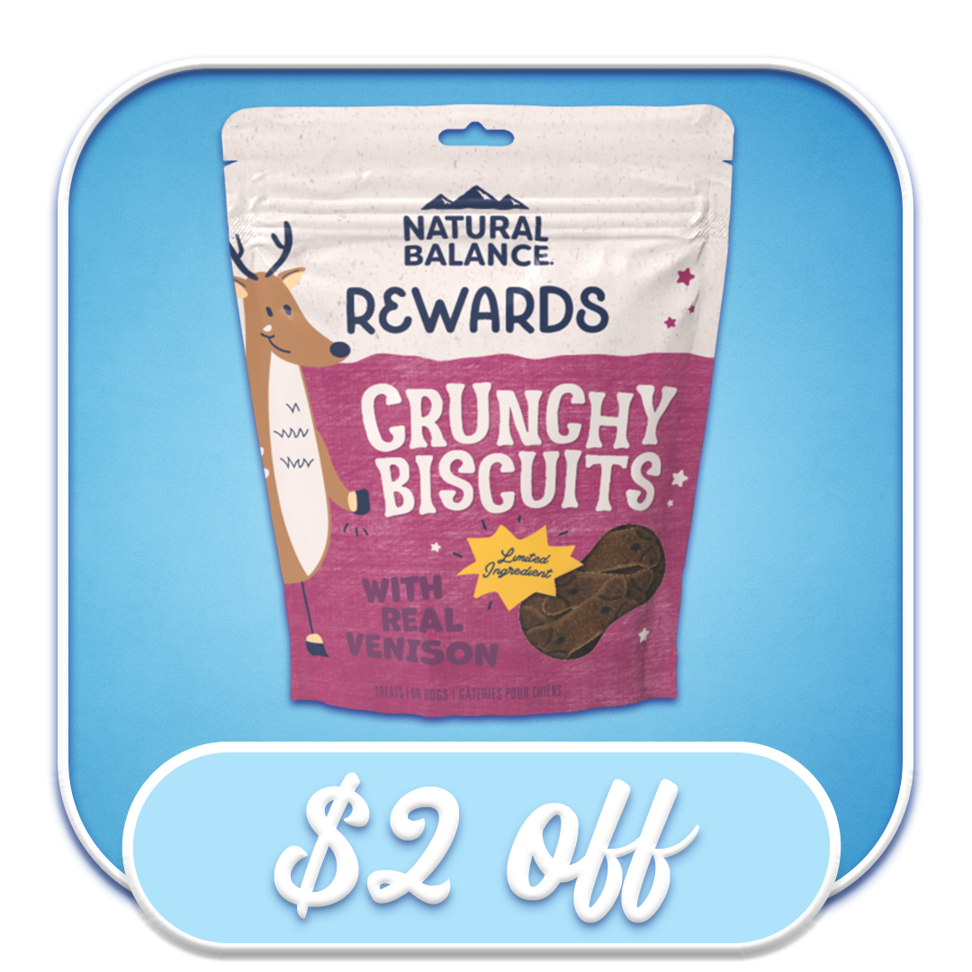#23016 #23017 #47115 Rewards Crunchy Biscuits - Real Venison (8oz, 14oz, 28oz)
