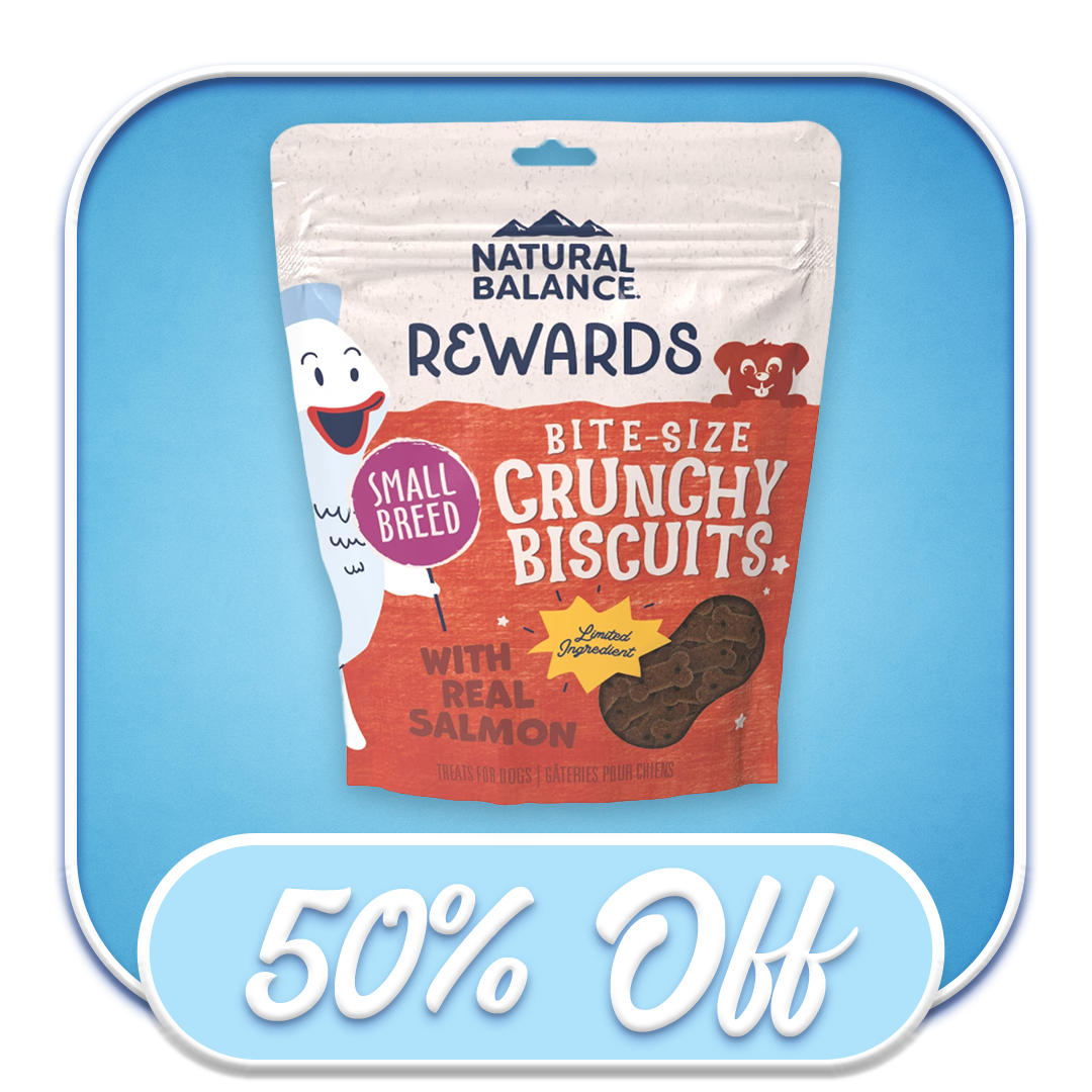 #23011 Natural Balance - Bite-Size Crunchy Biscuits Salmon 8oz