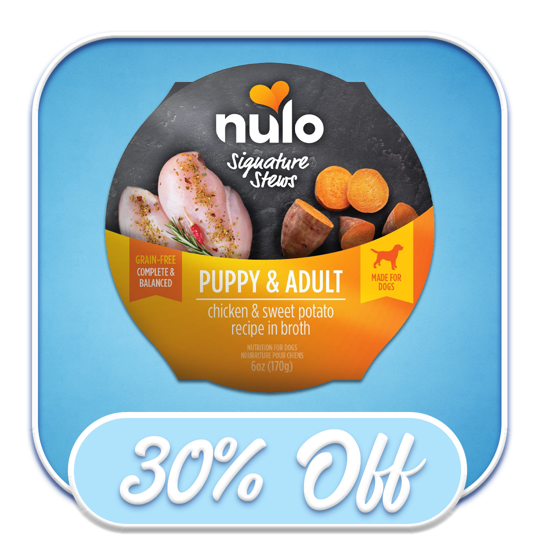 #48746 Nulo - Signature Stews Puppy & Adult Chicken & Sweet Potato in Broth, 6oz Wet Dog Diet