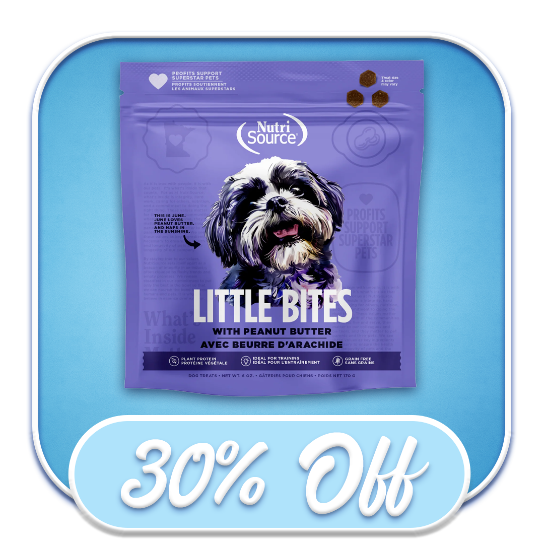 #49969 NutriSource - Lil' Bites with Peanut Butter Grain-Free 6oz Treat