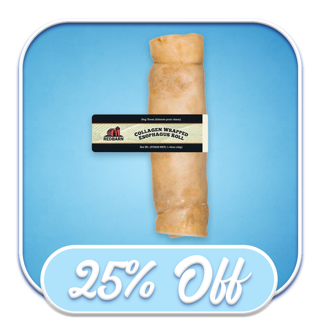 #50494 Redbarn - Medium Collagen Esophagus Roll