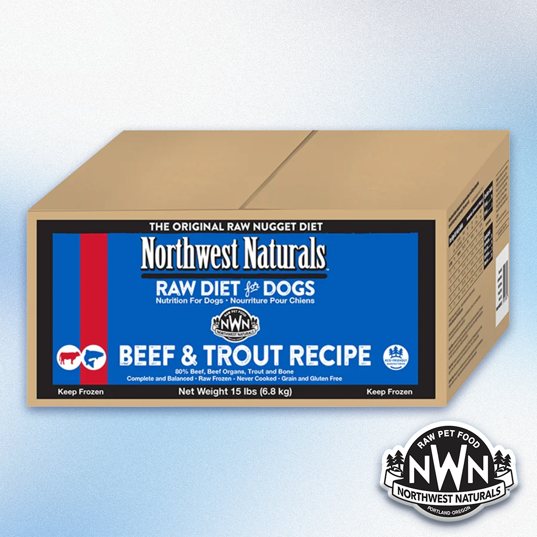 Northwest Naturals - Frozen Raw Nugget Diet for Dogs Beef & Trout Recipe (15lb)