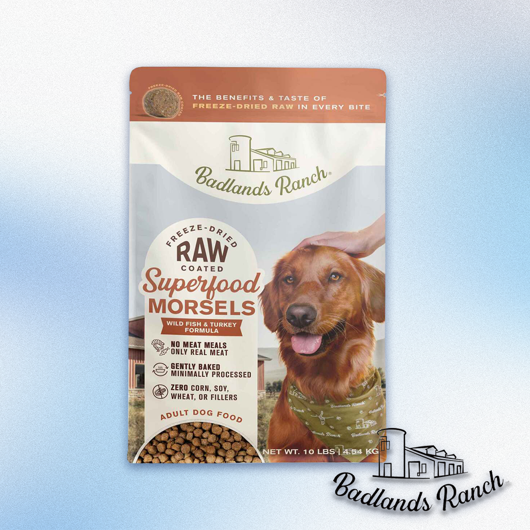 Badlands Ranch - Freeze-Dried Raw Coated Superfood Morsels Wild Fish & Turkey Formula (10lb & 20lb)