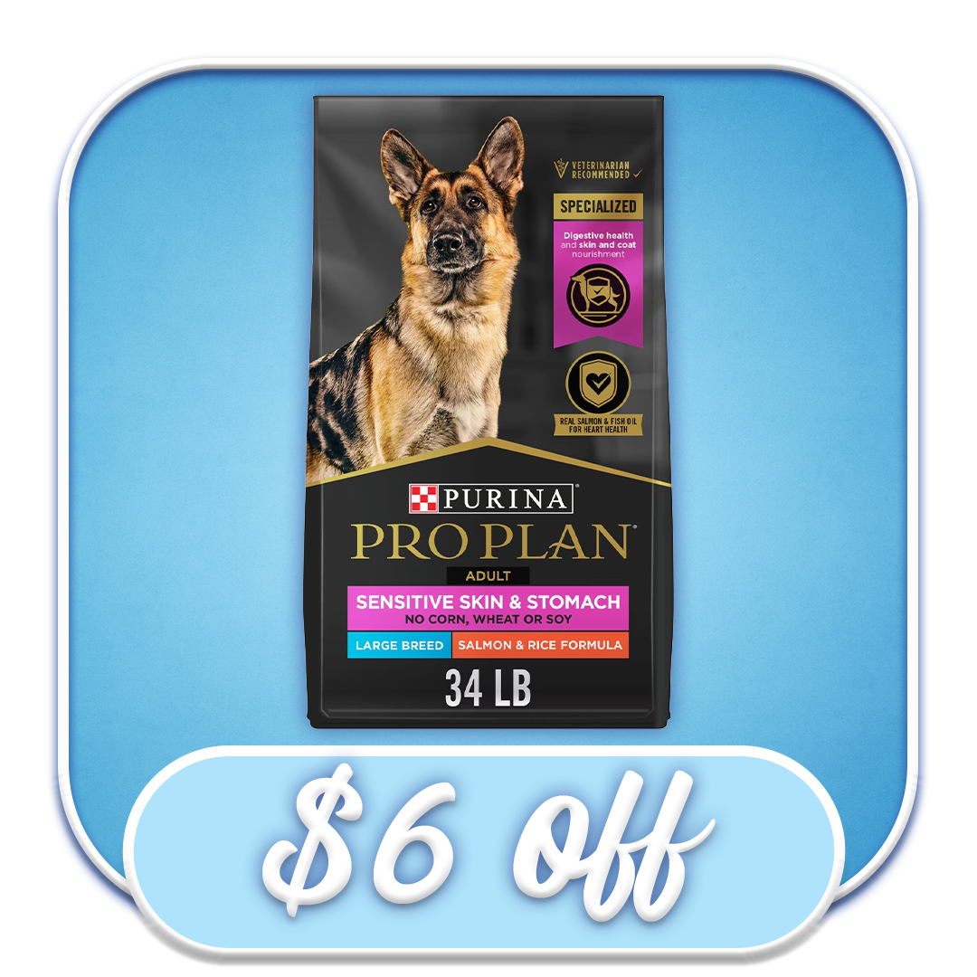 #47645 Purina Pro Plan - Sensitive Skin & Stomach Large Breed Salmon & Rice Dry Dog Diet 34lb