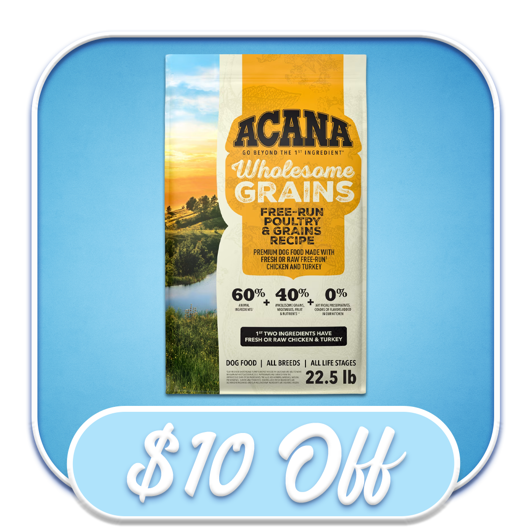 #44422 Acana - Wholesome Grains Free-Run Poultry & Grains Recipe 22.5lb Dry Dog Diet