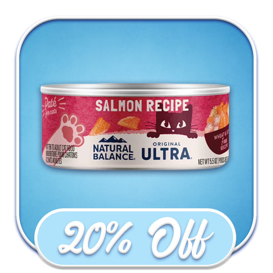 #44438 Natural Balance - Salmon Recipe Pate 5.5oz Wet Cat Food
