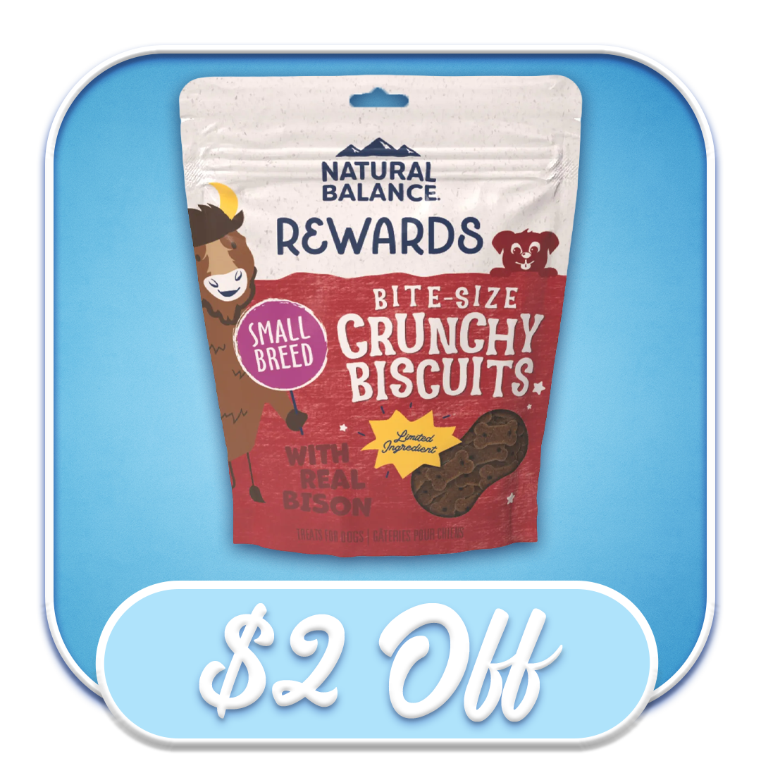 #23014 Natural Balance - LIT Sweet Potato & Bison Small Breed 8oz Crunchy Biscuits