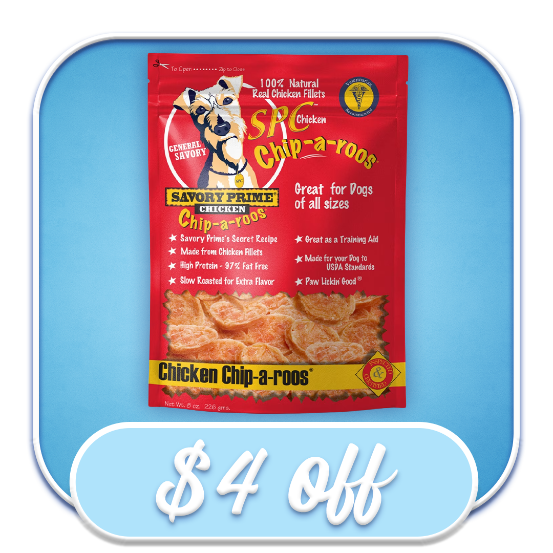 #51449 Savory Prime - Chicken Chip-A-Roos 8oz