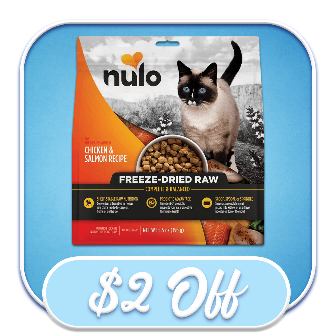 #49772 Nulo - Freeze-Dried Raw Grain-Free Chicken & Salmon Recipe 5.5oz Cat Diet