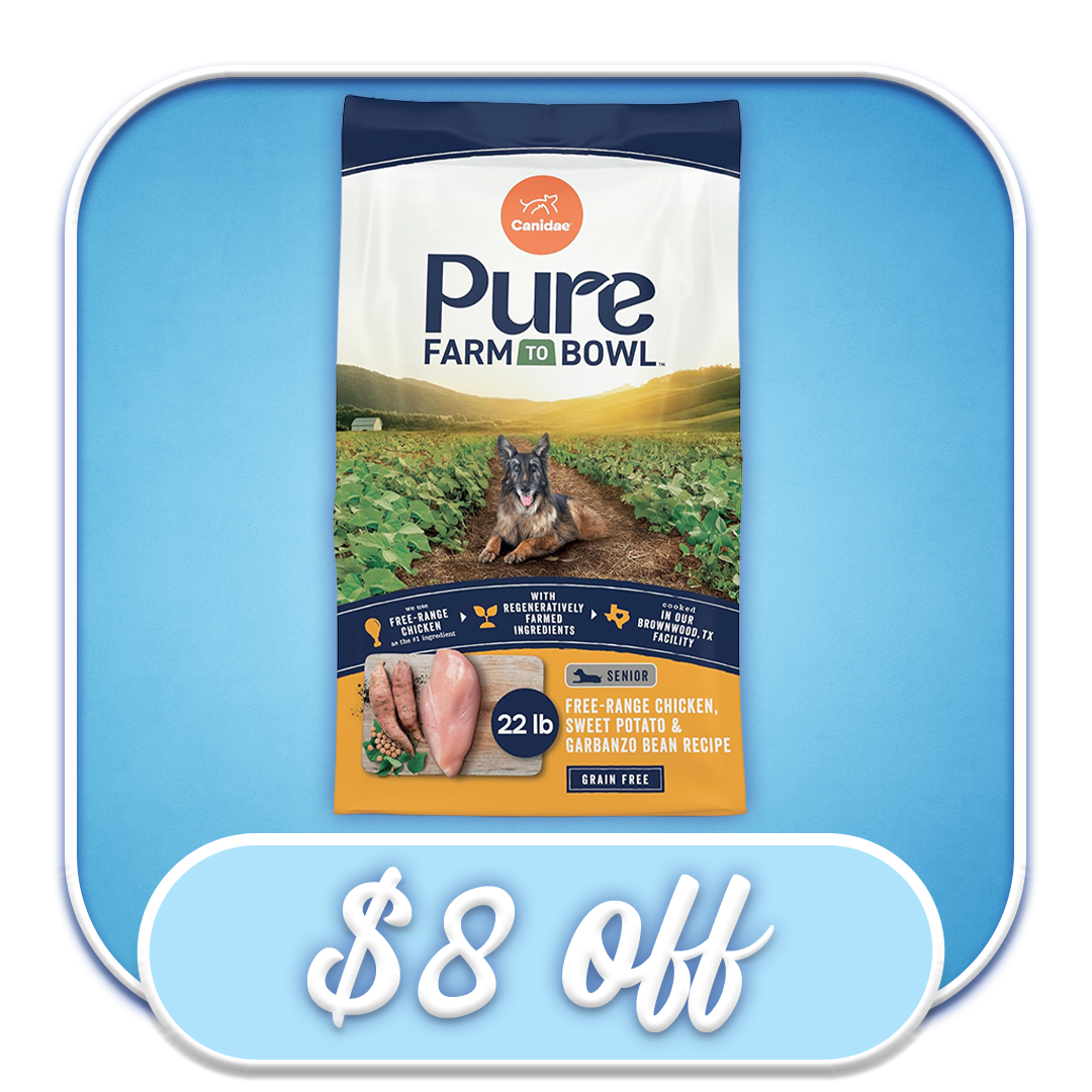 #41027 Canidae Pure Farm to Bowl - Free-Range Chicken, Sweet Potato & Garbanzo Bean Dry Dog Diet 22lb