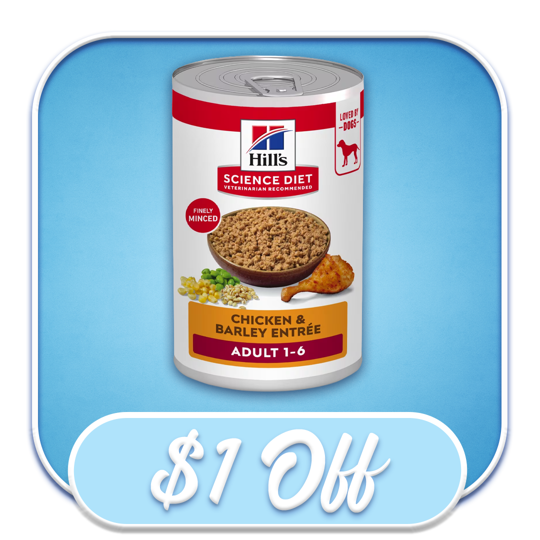 #15413 Hill's Science Diet - Adult 1-6 Chicken & Barley 13oz Wet Dog Diet 