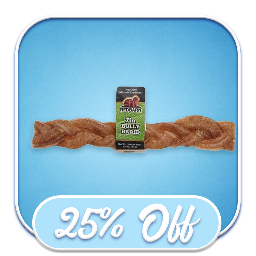 #51271 Redbarn - Braided Bully Stick 7"