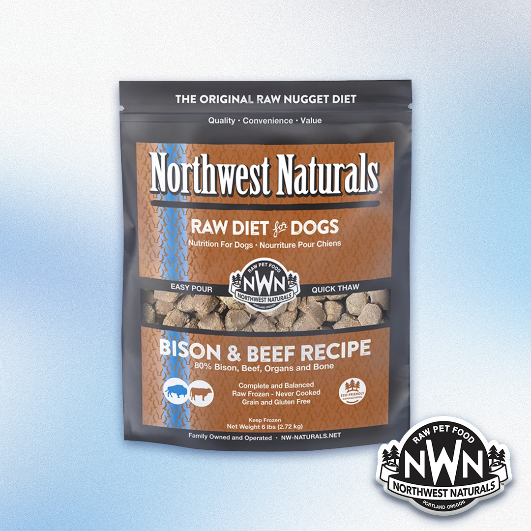 Northwest Naturals - Frozen Raw Nugget Diet for Dogs Bison & Beef Recipe (6lb)
