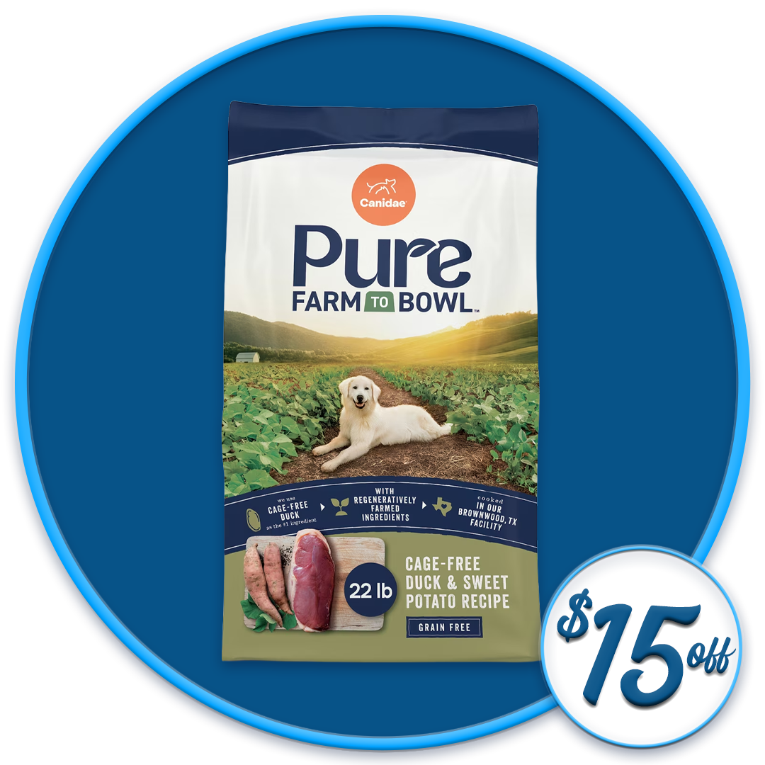 #41018 - Pure Farm to Bowl Cage-Free Duck & Sweet Potato Dry Dog Diet 22lb