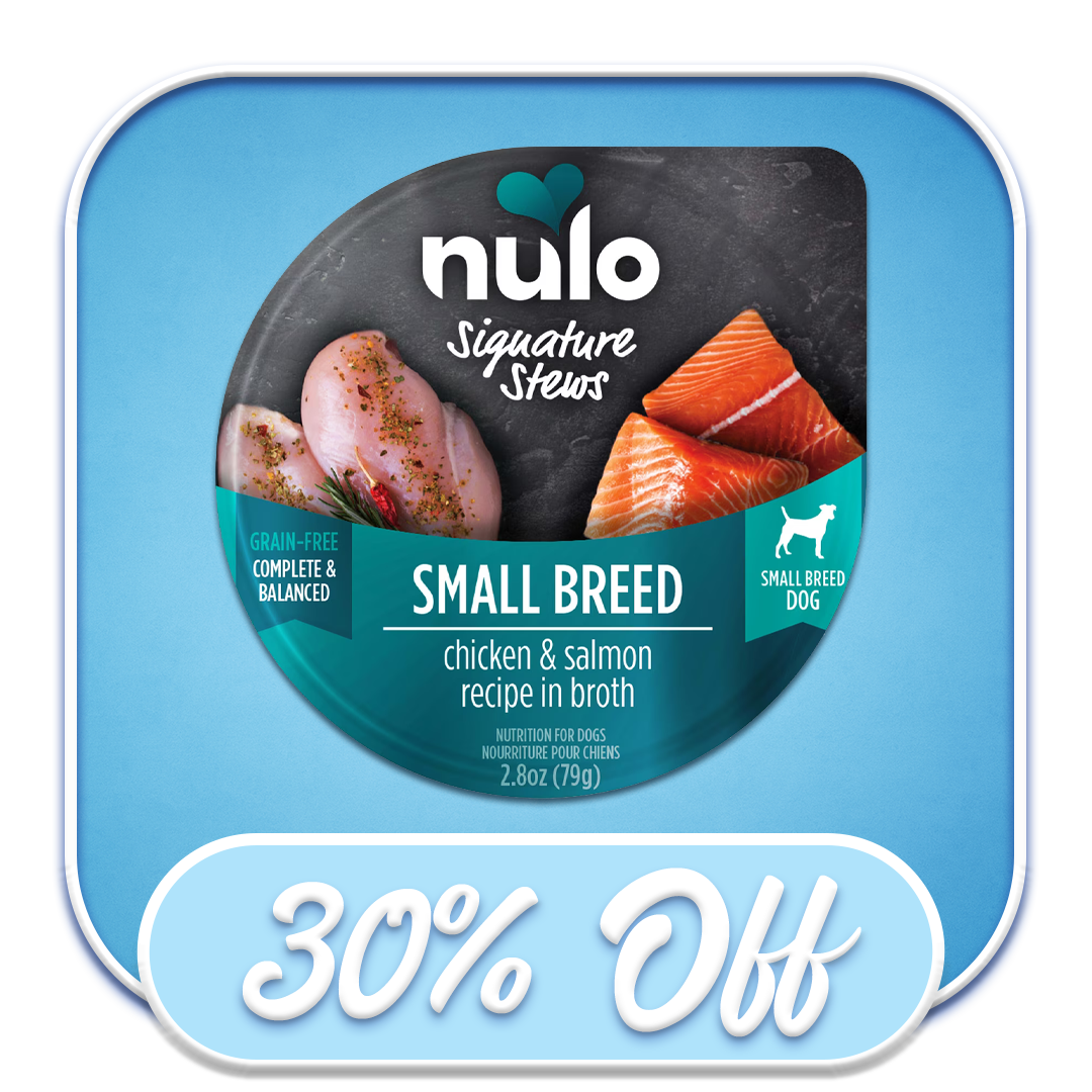 #48745 Nulo - Signature Stews Puppy & Adult Chicken & Salmon Recipe in Broth, 2.8oz Wet Dog Diet