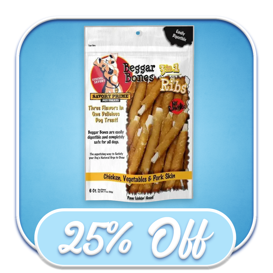 #51441 Savory Prime - Beggar Bones 3-in-1 Ribs 6ct