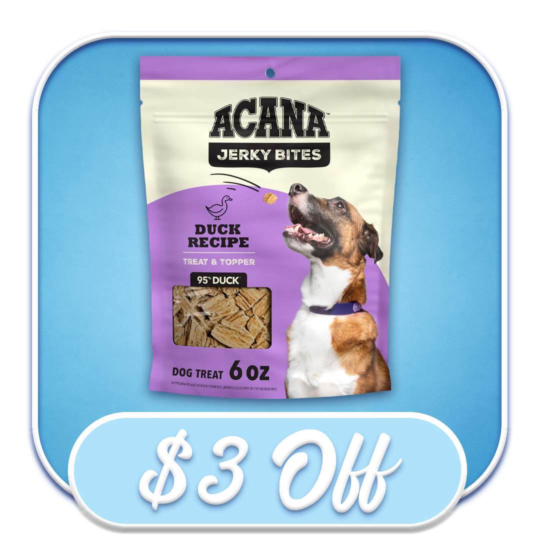 #51848 Acana - Jerky Bites Duck Recipe 6oz Treat & Topper
