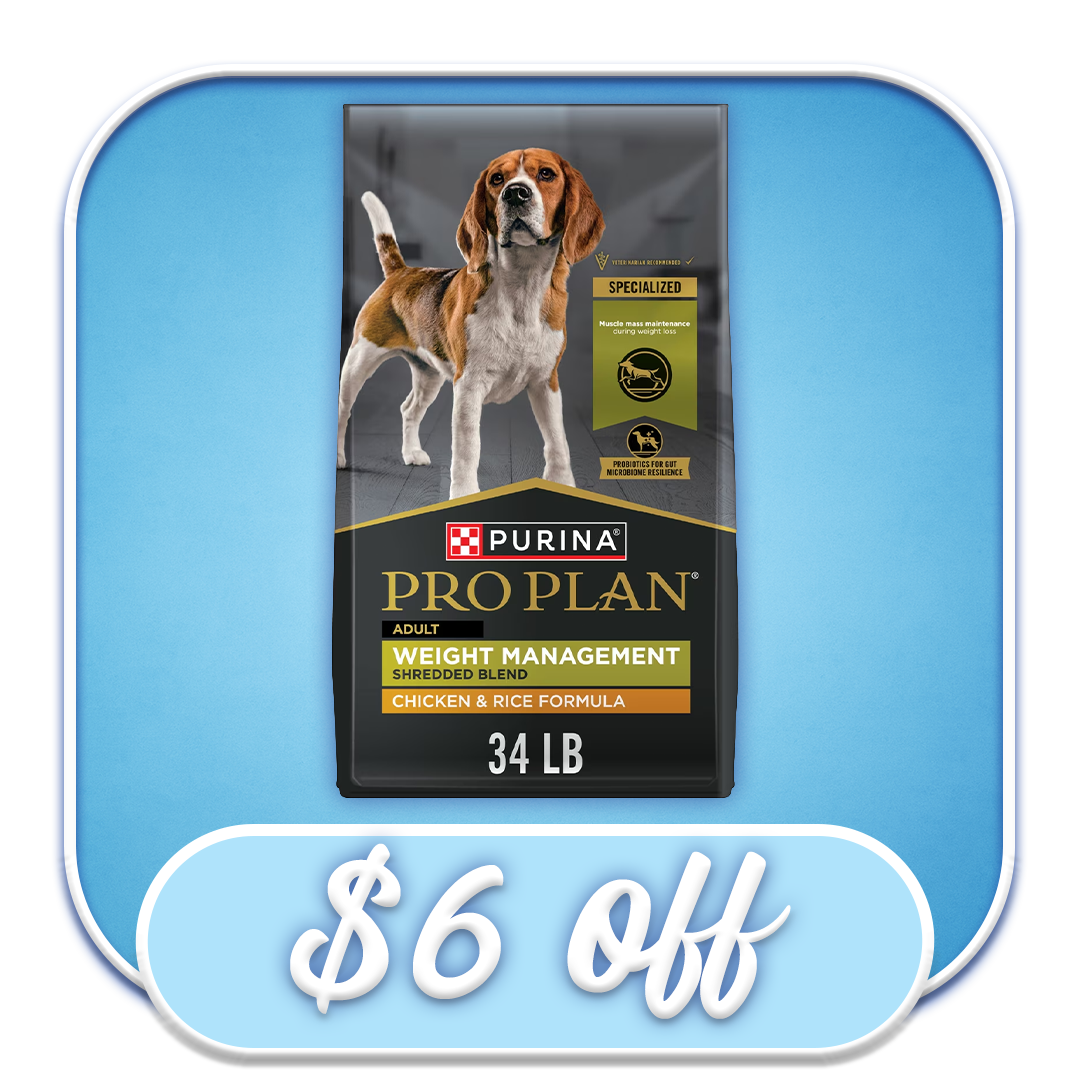 #43879 Purina Pro Plan - Weight Management Shredded Chicken & Rice Dry Dog Diet 34lb
