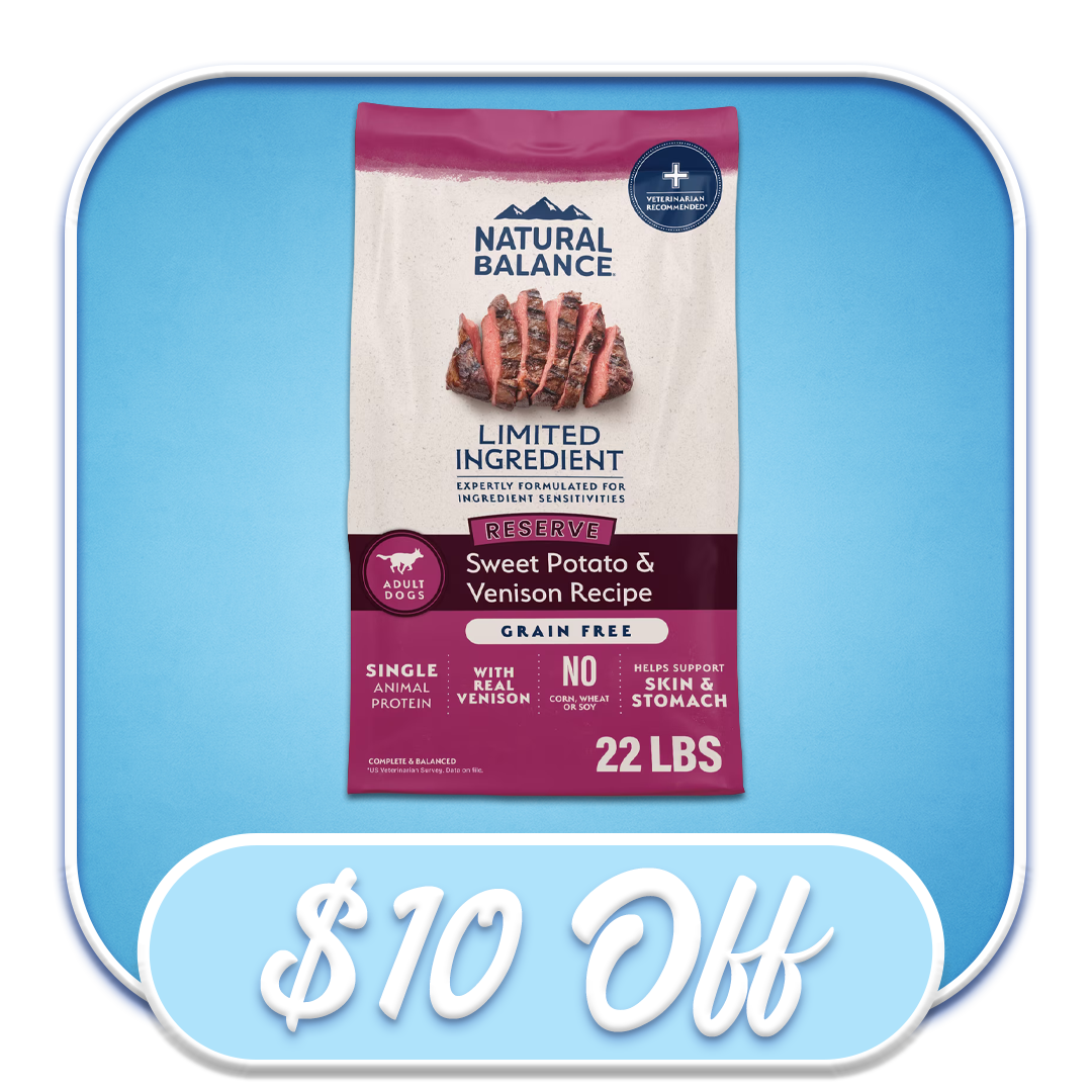 #20817 Natural Balance - Limited Ingredient Reserve Sweet Potato & Venison Grain-Free Recipe 22lb Dry Dog Diet