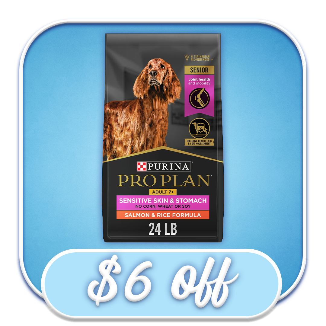 #47194 Purina Pro Plan - Sensitive Skin & Stomach 7+ Salmon & Rice Dry Dog Diet 24lb